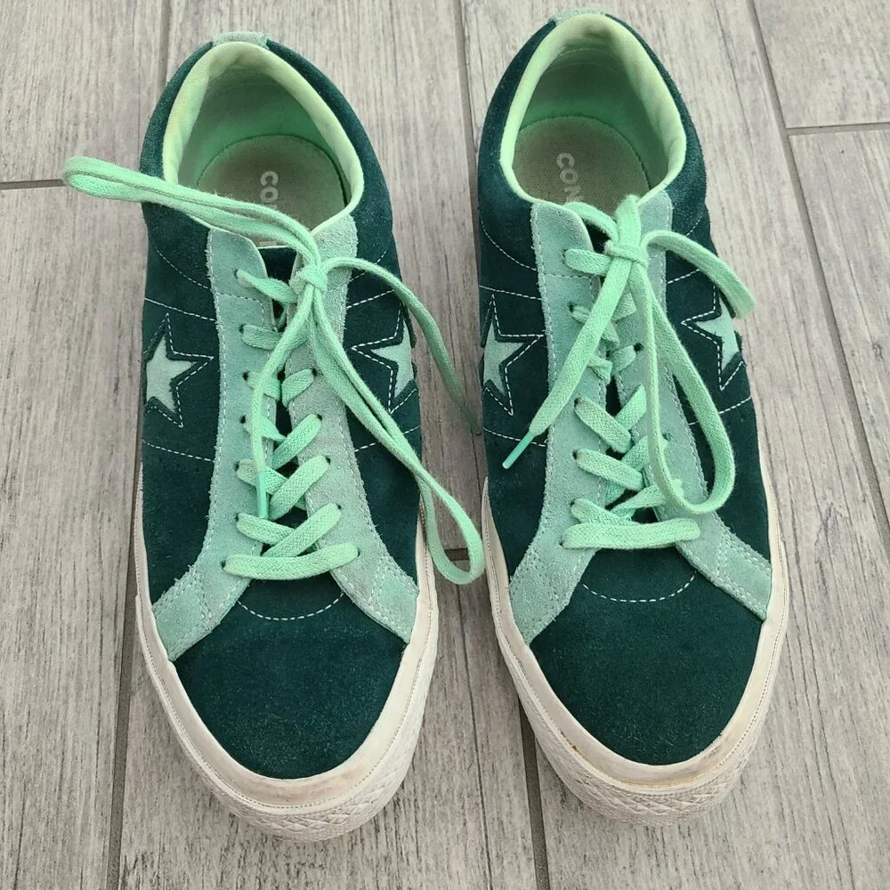 Converse One Star Ox Ponderosa Pine Neptune Green sneakers men 10 women 12